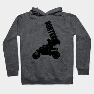 Porter on reverse trike - Dark Version. Hoodie